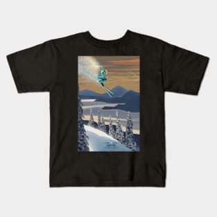 Powder ski art Kids T-Shirt